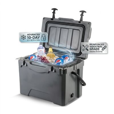 28L回転型冷蔵庫 携帯型屋外氷箱 食品グレード LLDPE キャンプ 釣り 冷蔵庫