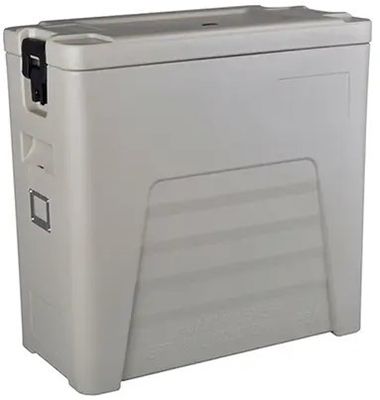 CE 承認 110L ナイロンハンドル熱食品輸送容器取り外し可能な蓋 4 輪ケータリングボックス