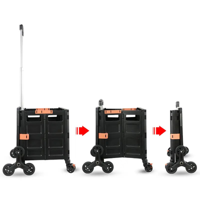 上昇階段カバーによってキャンプするプラスチック買物車のトロリー スーパーマーケットの荷物