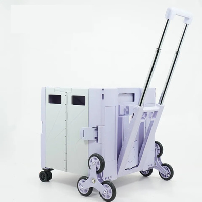 携帯用折るスーパーマーケットのプラスチック買物車3"直径の車輪