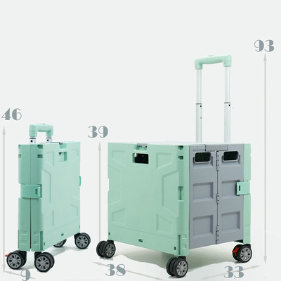 耐久力のあるふたが付いている折る携帯用転がり木枠の車輪箱のショッピング トロリー
