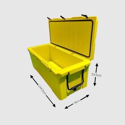 240QT 大型ローモールドクーラーボックス – 釣りや旅行用ヘビーデューティーアウトドアアイスチェスト