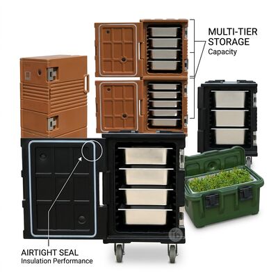 隔離式キャッタボックス 28L コンパクト ロートモールディング キャッタリングボックス 食品容器 熱配送ボックス