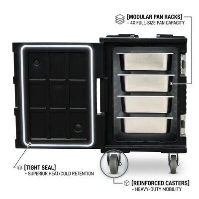 ケータリングフードパンキャリア 65L トップローディング断熱サーマルボックス プロのイベント宴会サービス用