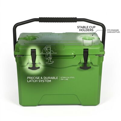 ポータブル38L回転型冷蔵庫 屋外氷箱 漏れ防止の排水栓 家族ピクニック冷蔵庫