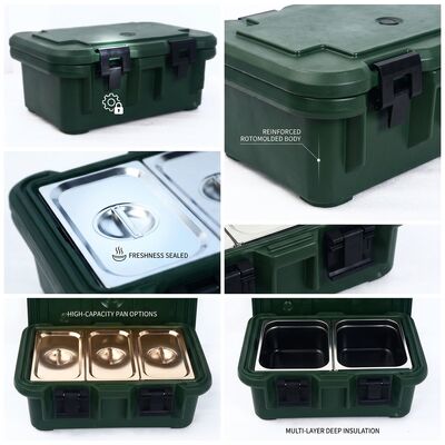 110L 軍事用 断熱食品容器 重用 双壁式 熱食鍋 輸送 ベース 供給