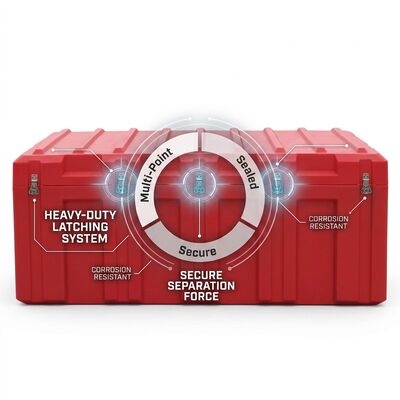 コンパクト 400mm ロートモールドツールボックス IP65 防水 防塵 LLDPE 携帯機器ケース