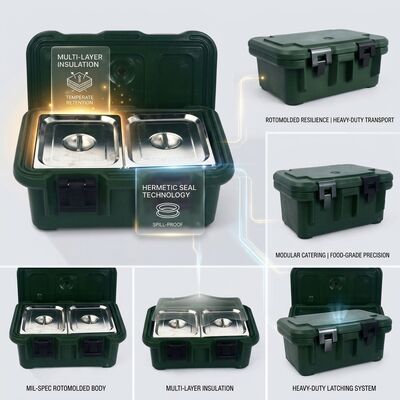 Seamless Mil-Spec Rotomolded Food Container for Military Field Deployment