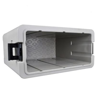 CE 承認 110L ナイロンハンドル熱食品輸送容器取り外し可能な蓋 4 輪ケータリングボックス