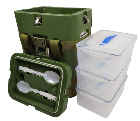 36L軍の絶縁された食品容器の継ぎ目が無い二重壁配達バックパック