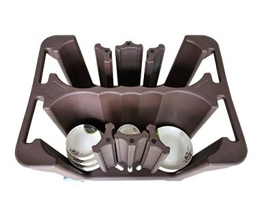 NSFのディバイダーの二重ハンドルが付いている移動式皿の容器のカート