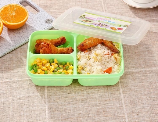 子供の再使用可能なプラスチック昼食の容器、BPA自由なBentoのお弁当箱